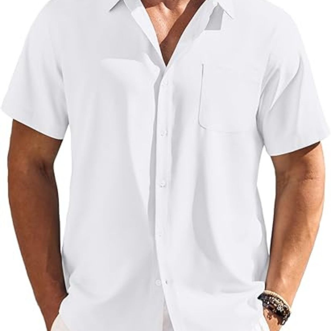 Mens Short Sleeve Button Down Shirt