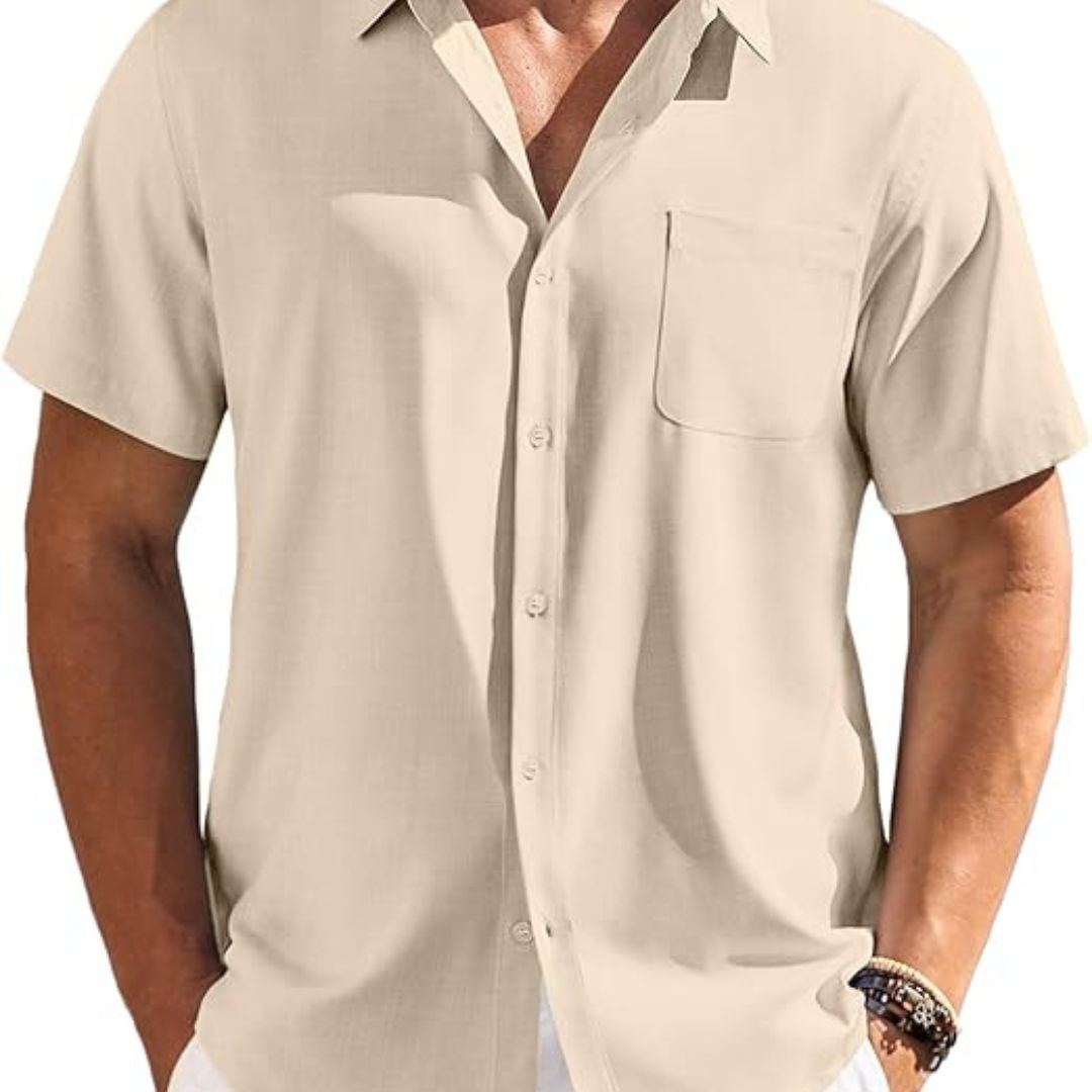 Mens Short Sleeve Button Down Shirt