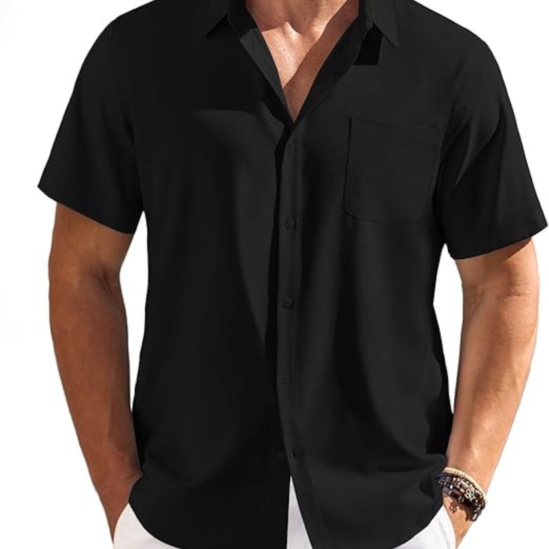Mens Short Sleeve Button Down Shirt
