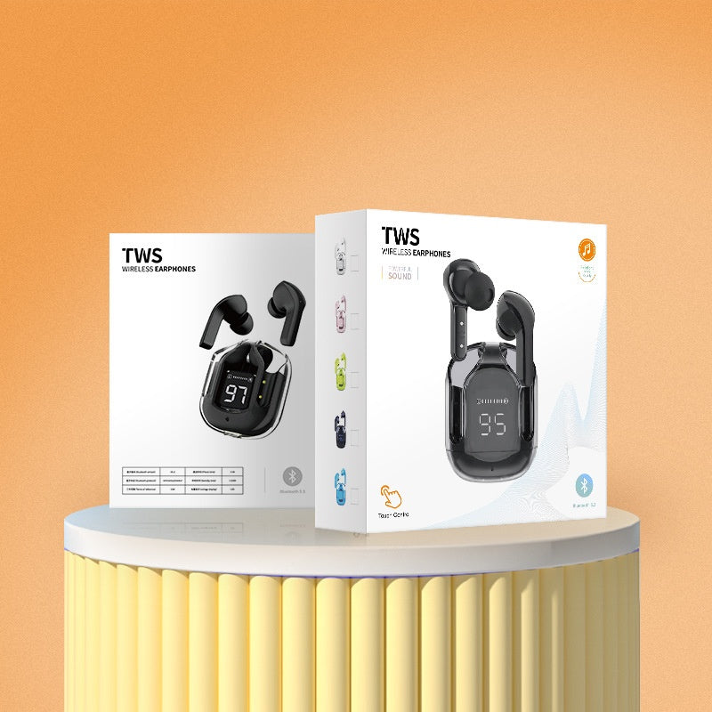 Bluetooth Earphones, Wireless Digital Display.