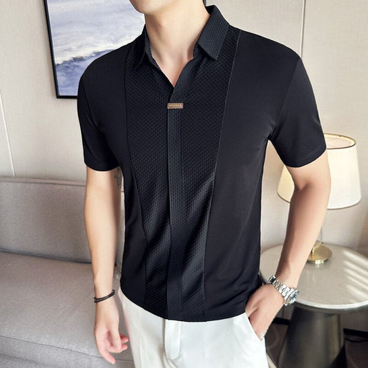 Tshirt Polo High Elastic V Neck Summer